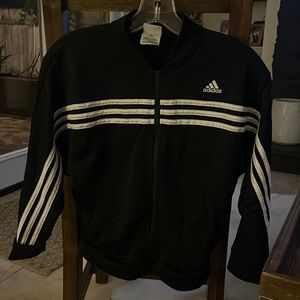 Adidas girls black running suit jacket